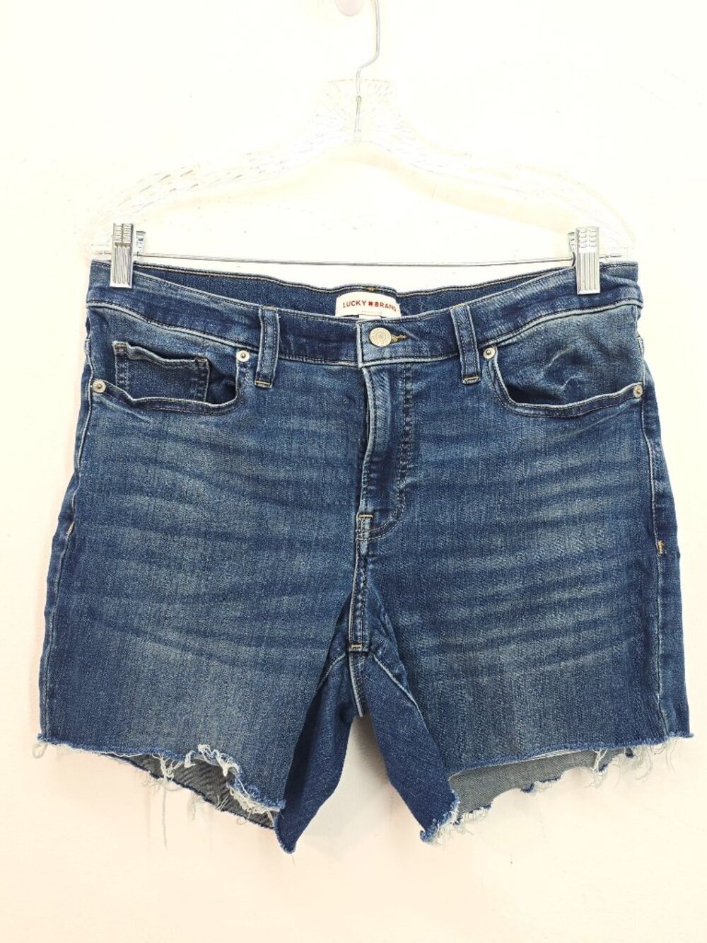 Lucky Brand Vintage Stretch Raw Cut Off Shorts Women Size 14 / 32
